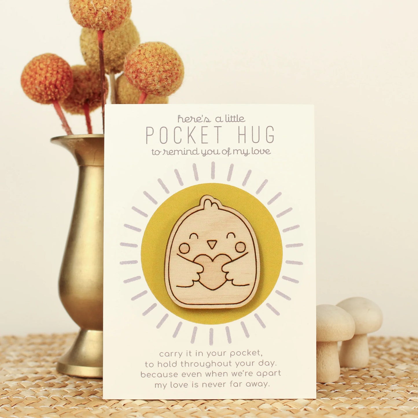 Bird Wooden Pocket Hug
