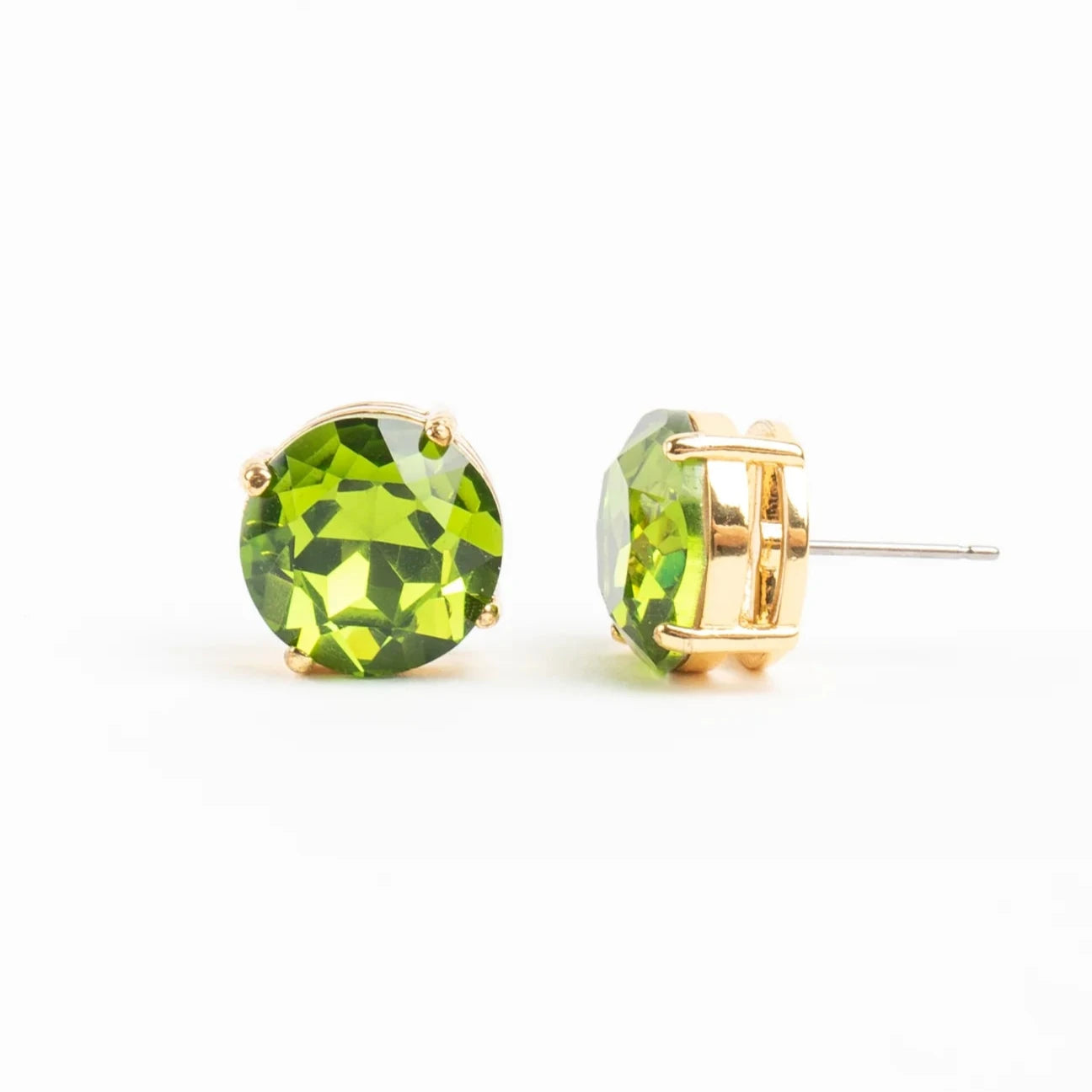 Cleo Boxed Post Earring Olive