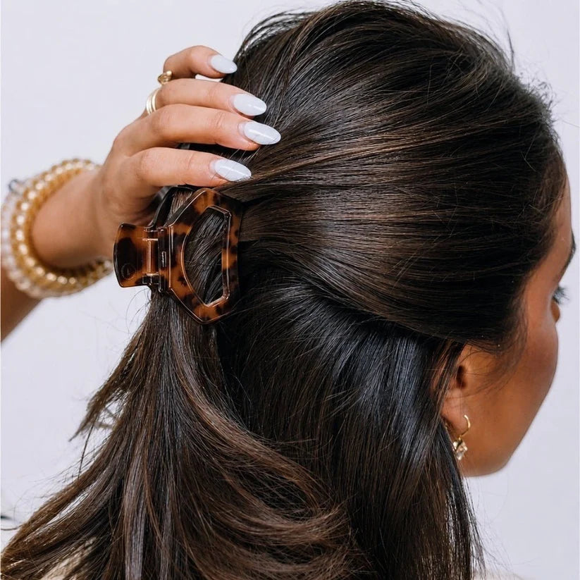 Tortoise Petite Open Hair Clip