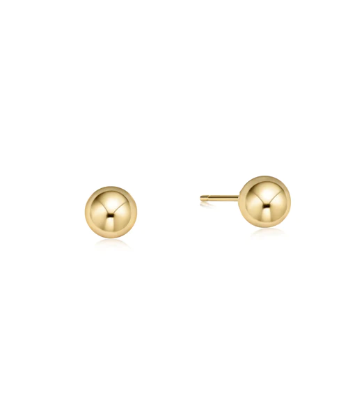 Classic 6mm Ball Gold Stud Earrings