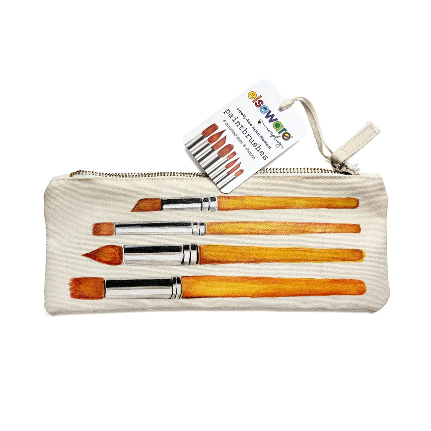 Paint Brush Set of 8 in Canvas Bag