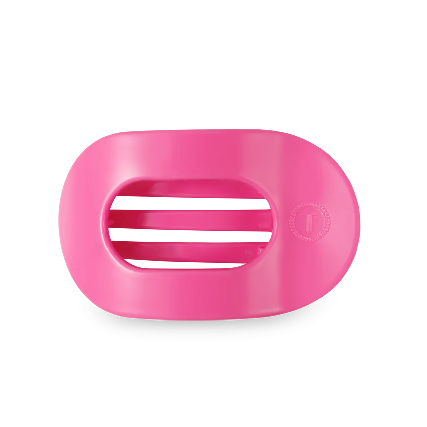 Teleties Medium Flat Round Clip Paradise Pink