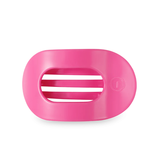 Teleties Medium Flat Round Clip Paradise Pink