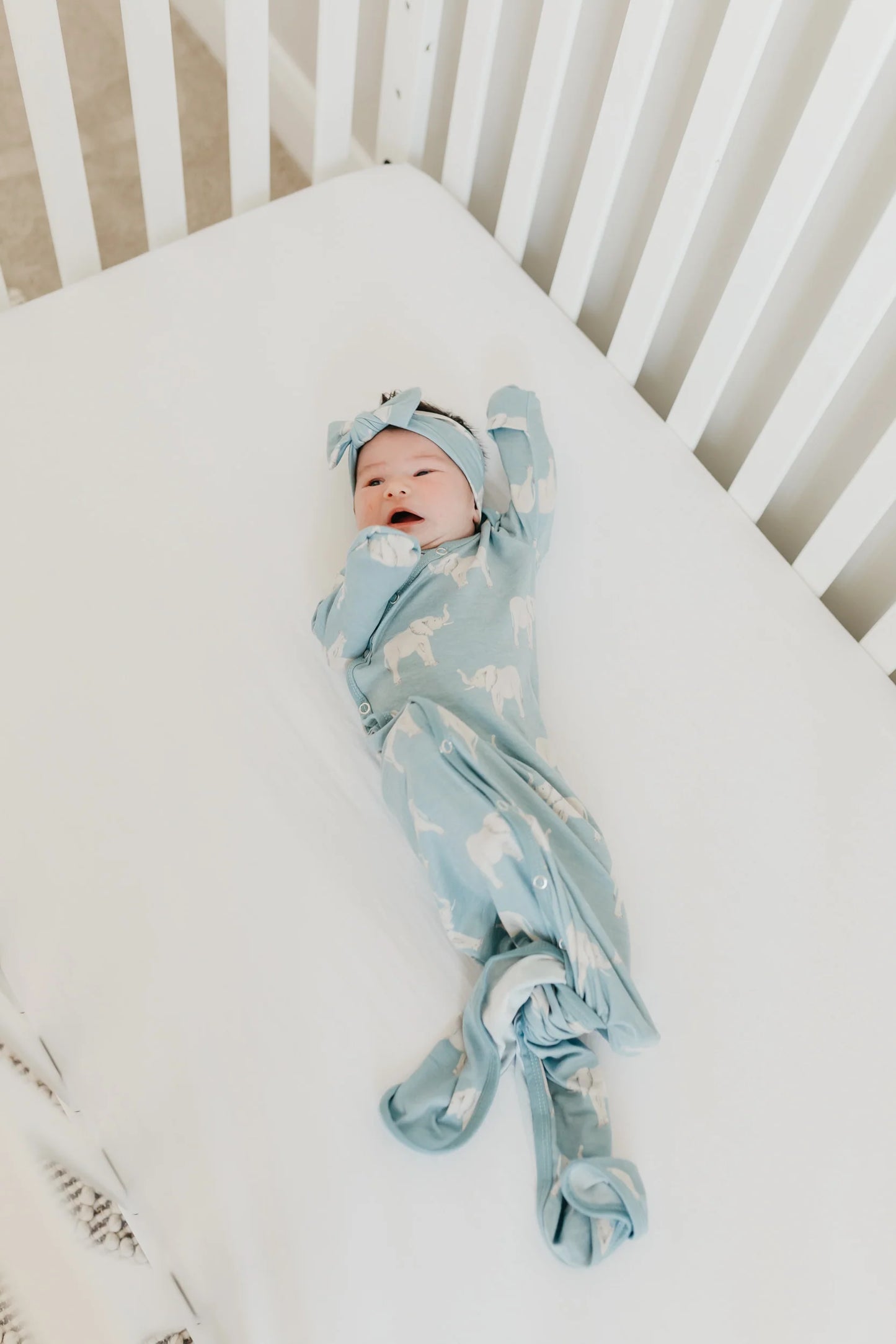 Newborn Knotted Gown Peanut