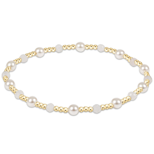 Pearl Sincerity Pattern 4mm Bead Bracelet Moonstone