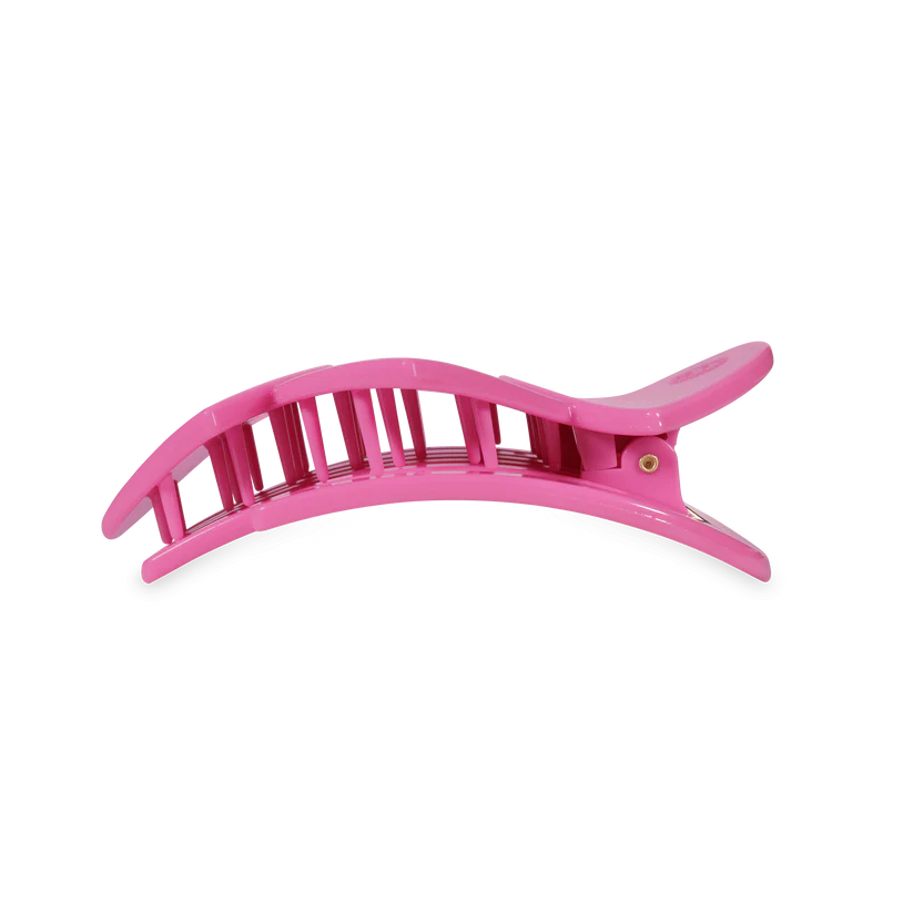 Teleties Pink Heart to Heart Medium Flat Hair Clip