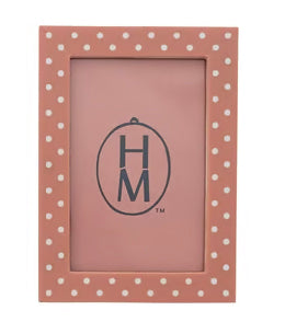 Pink Photo Frame with Polka Dots
