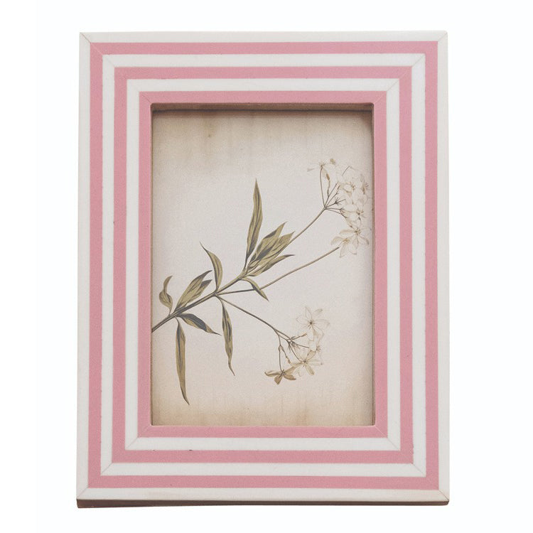 Pink Striped Photo Frame