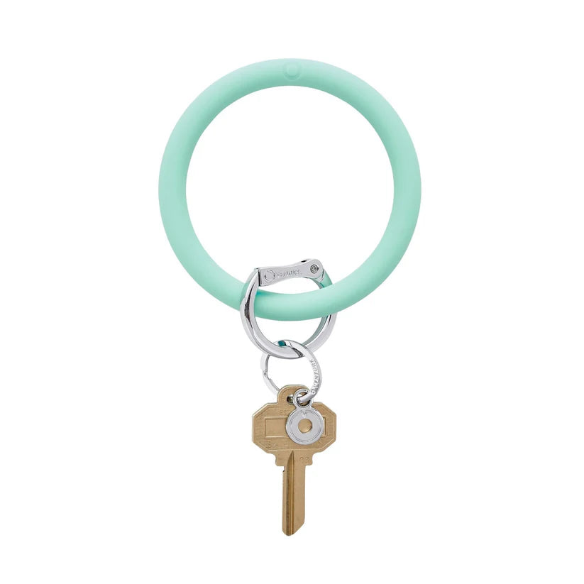 Silicone Big O Key Ring Pistachio