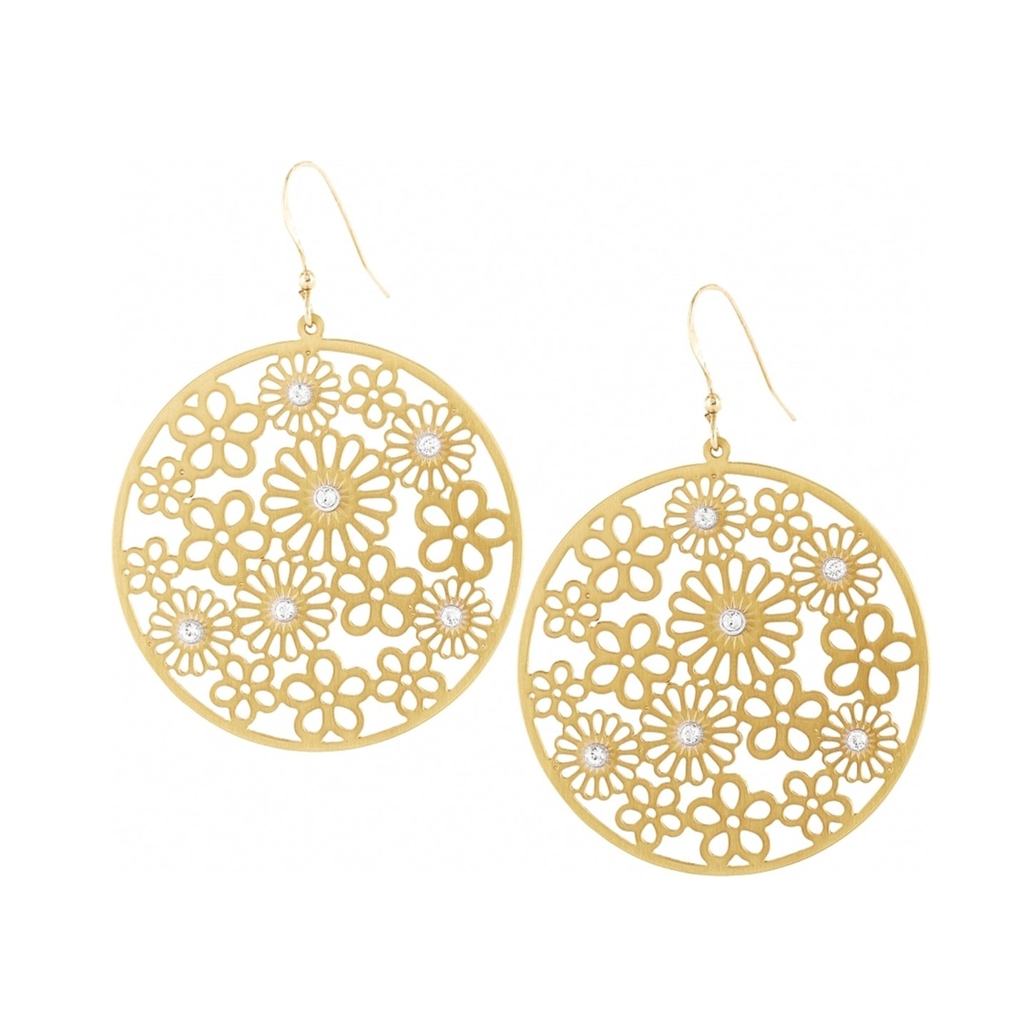 Posey Disc French Wire Earrings Gold