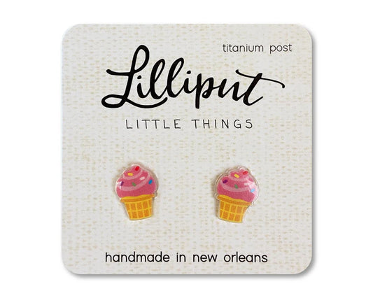 Lilliput Ice Cream Cone Earrings