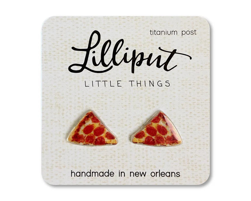 Lilliput Pepperoni Pizza Earrings