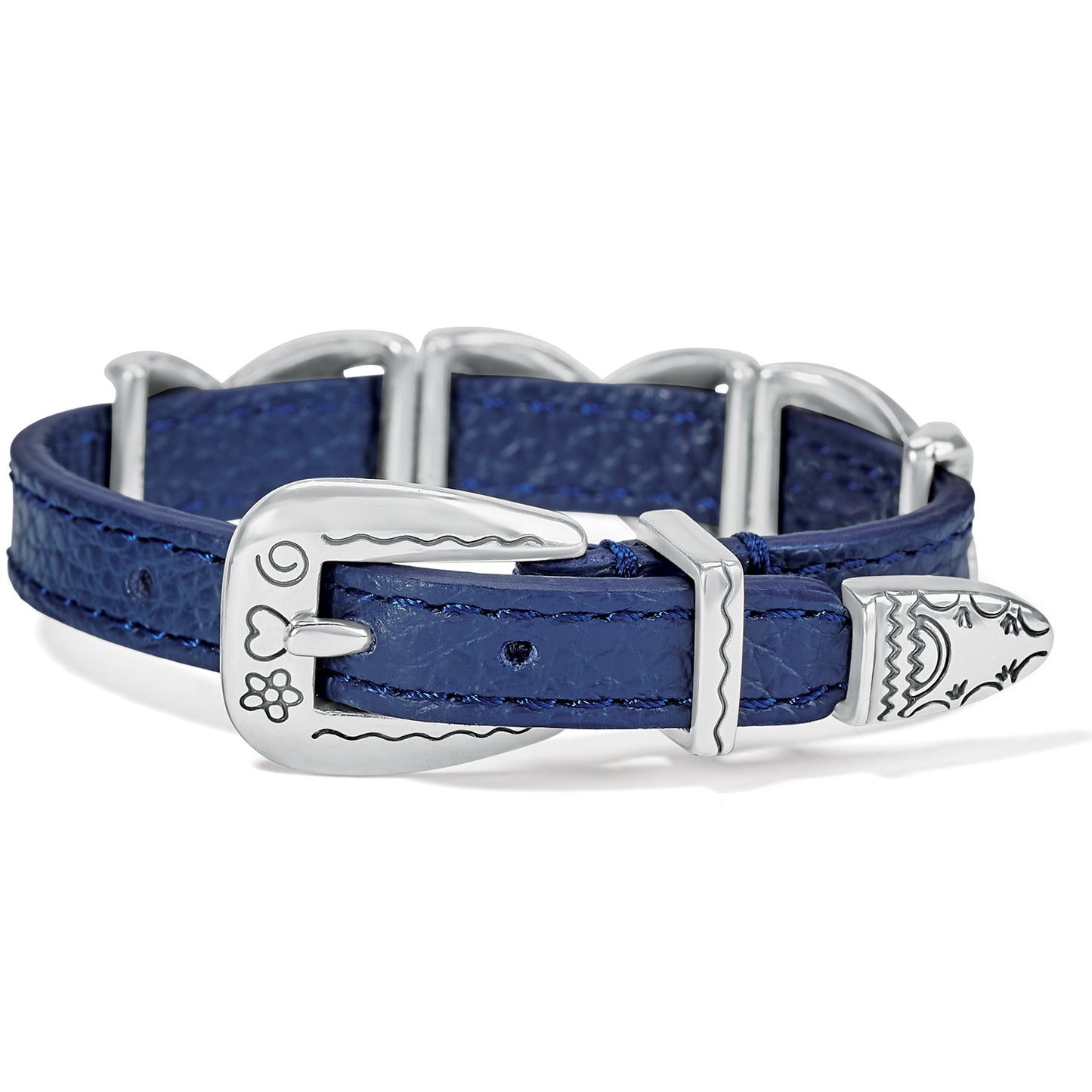 Kriss Kross Etched Bandit Bracelet French Blue