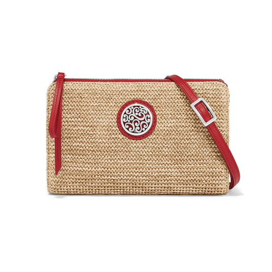 Contempo Straw Pouch Natural-Poppy
