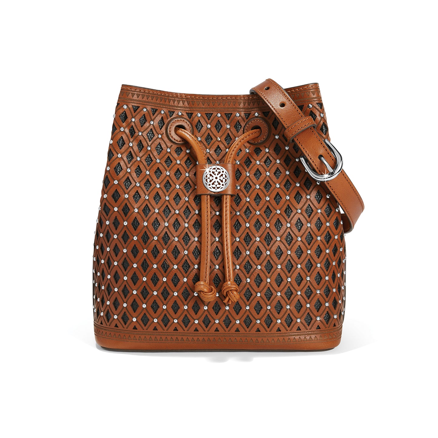 Diamante Bucket Bag Russet