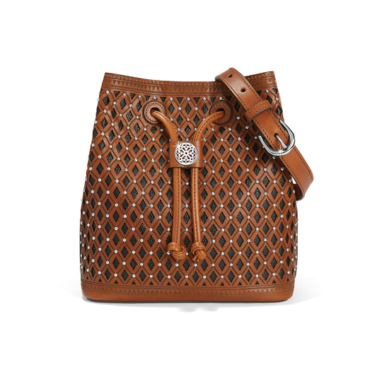 Diamante Bucket Bag Russet
