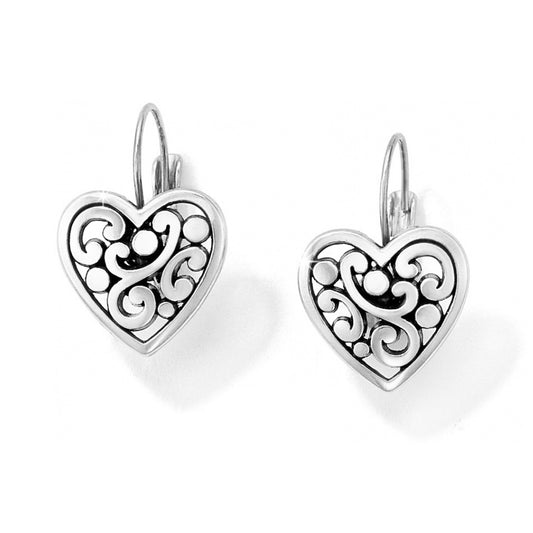 Contempo Heart Leverback Earrings