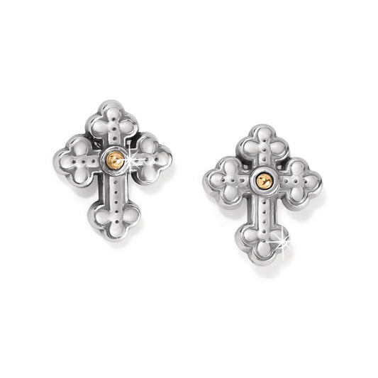 Luna Cross Mini Post Earrings