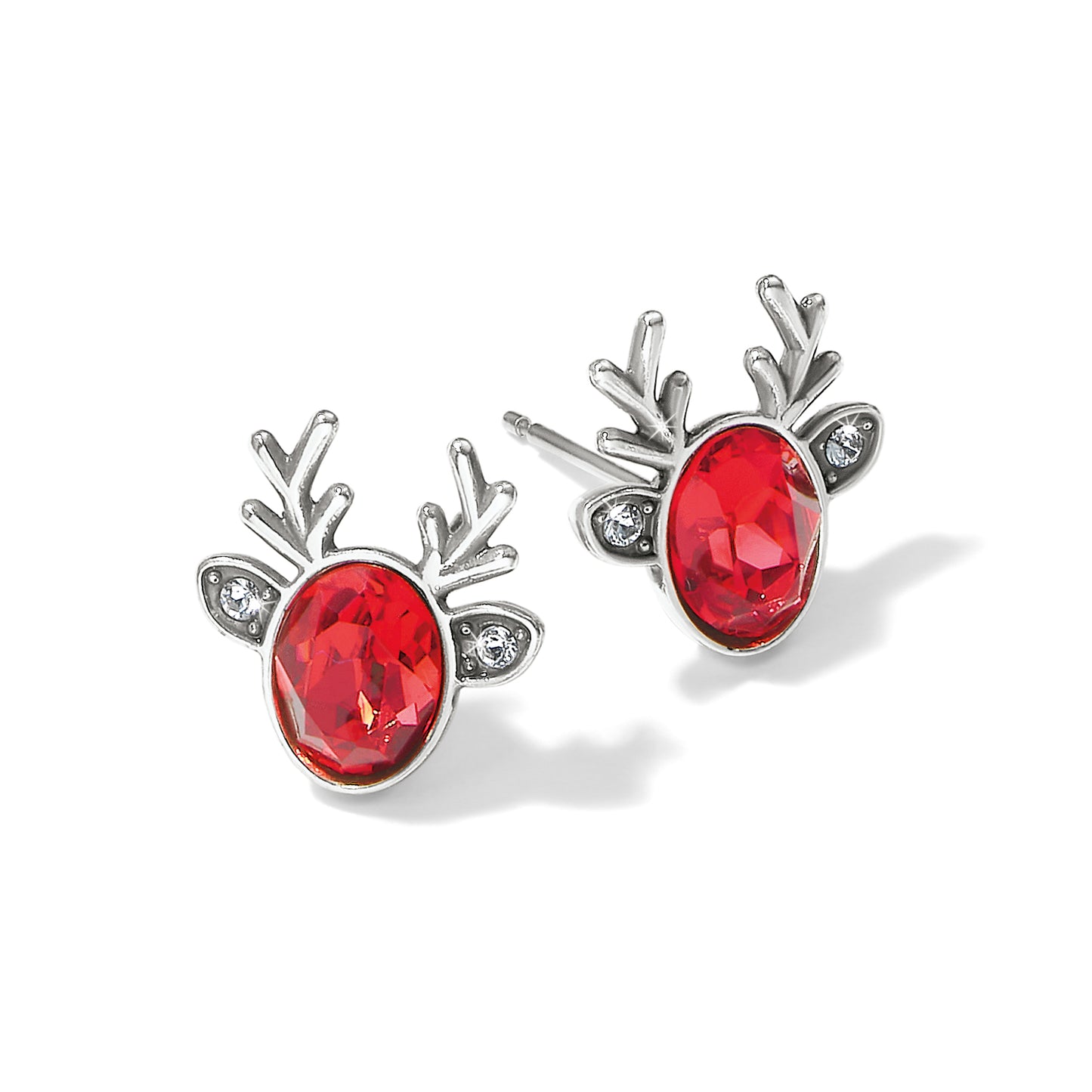 Reindeer Glitz Mini Post Earrings Red