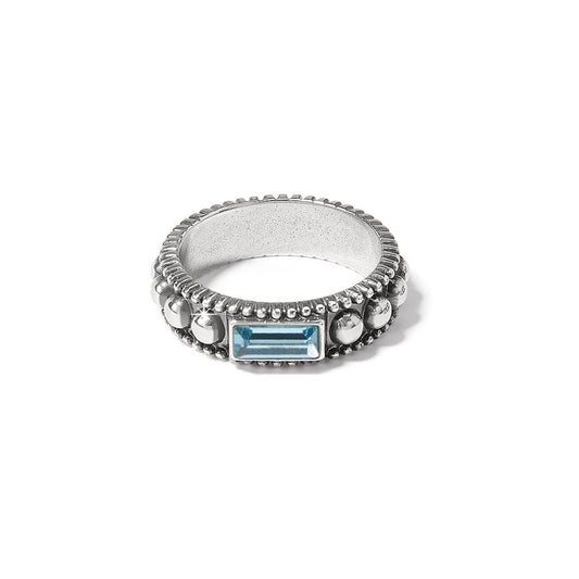 Pretty Tough Gem Ring Silver-Aqua