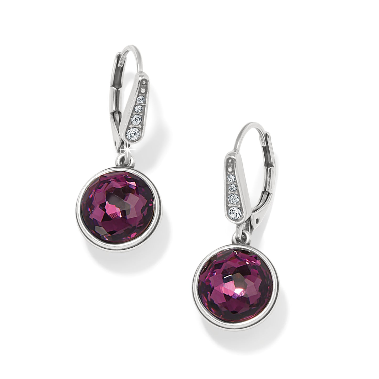 Meridian Aurora Leverback Earrings Amethyst
