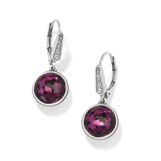Meridian Aurora Leverback Earrings Amethyst