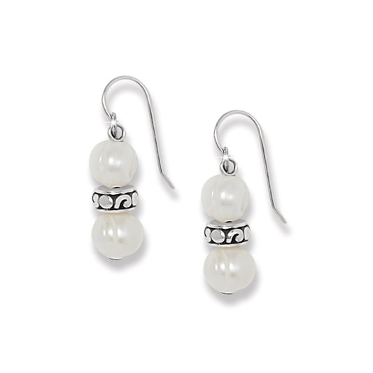 Contempo Heart Pearl French Wire Earrings