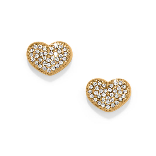 Illumina Celeste Heart Post Earrings Gold