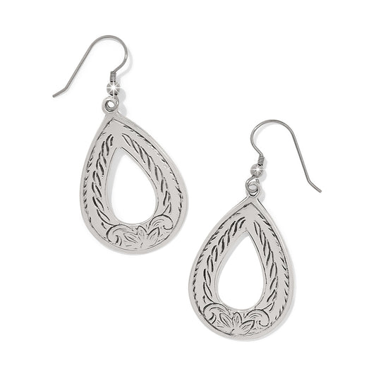 Mosaic Open Teardrop French Wire Earrings