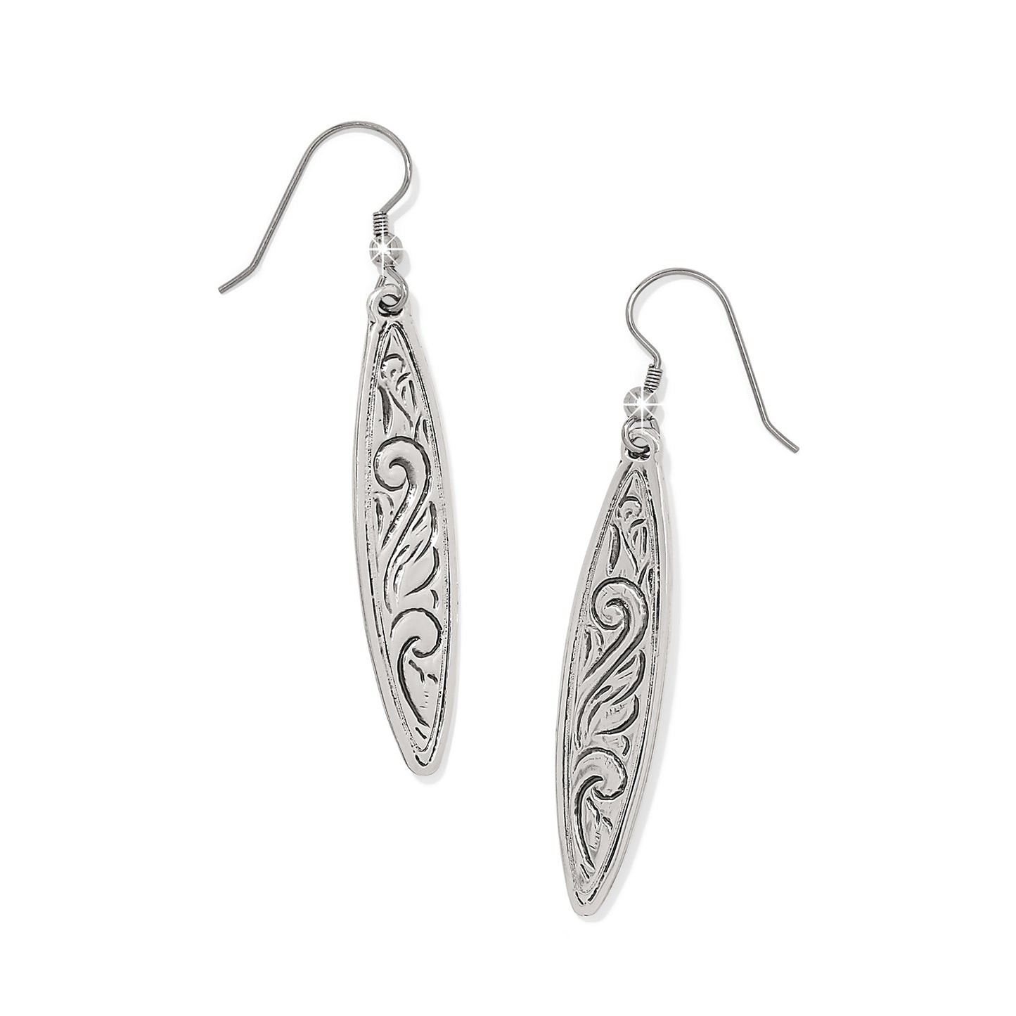 Mosaic Long French Wire Earrings