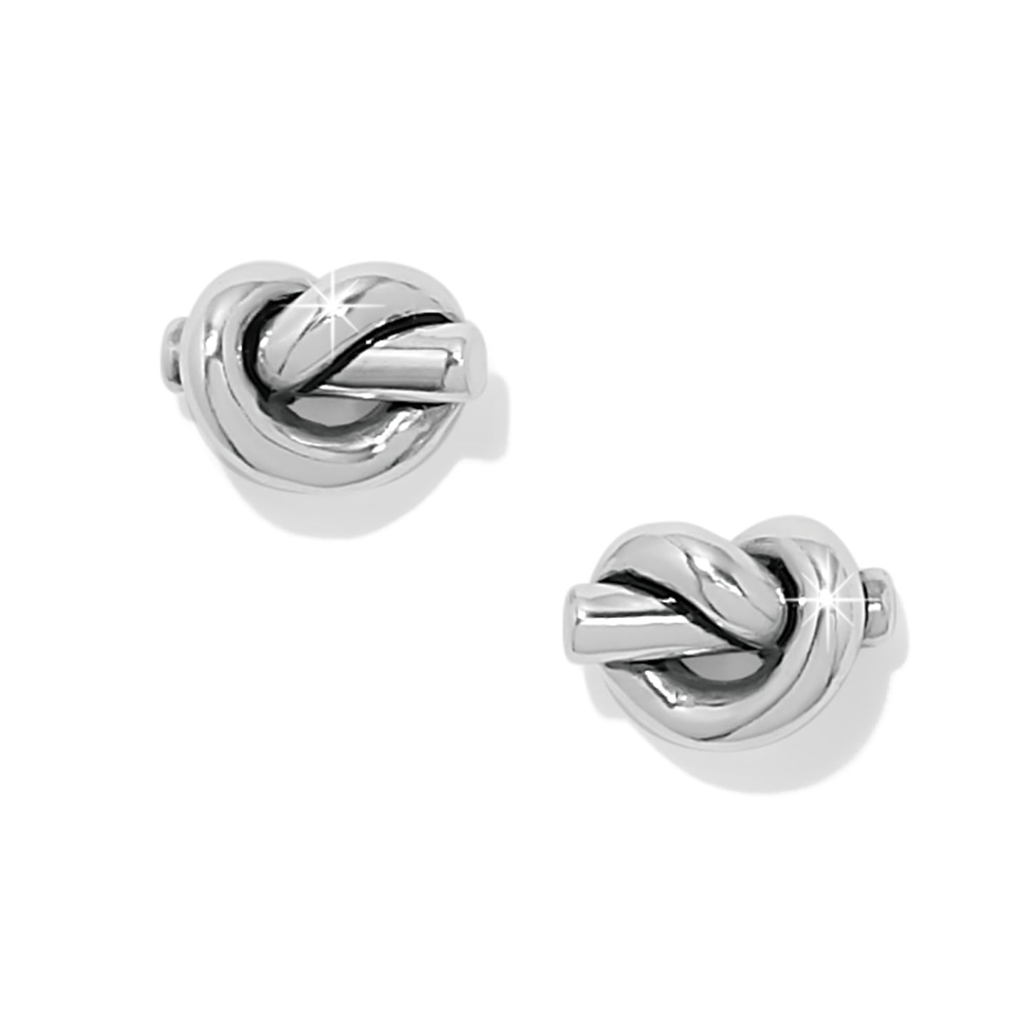 Interlok Single Knot Mini Earrings Silver