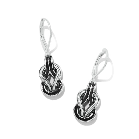 Interlok Harmony Black Leverback Earrings