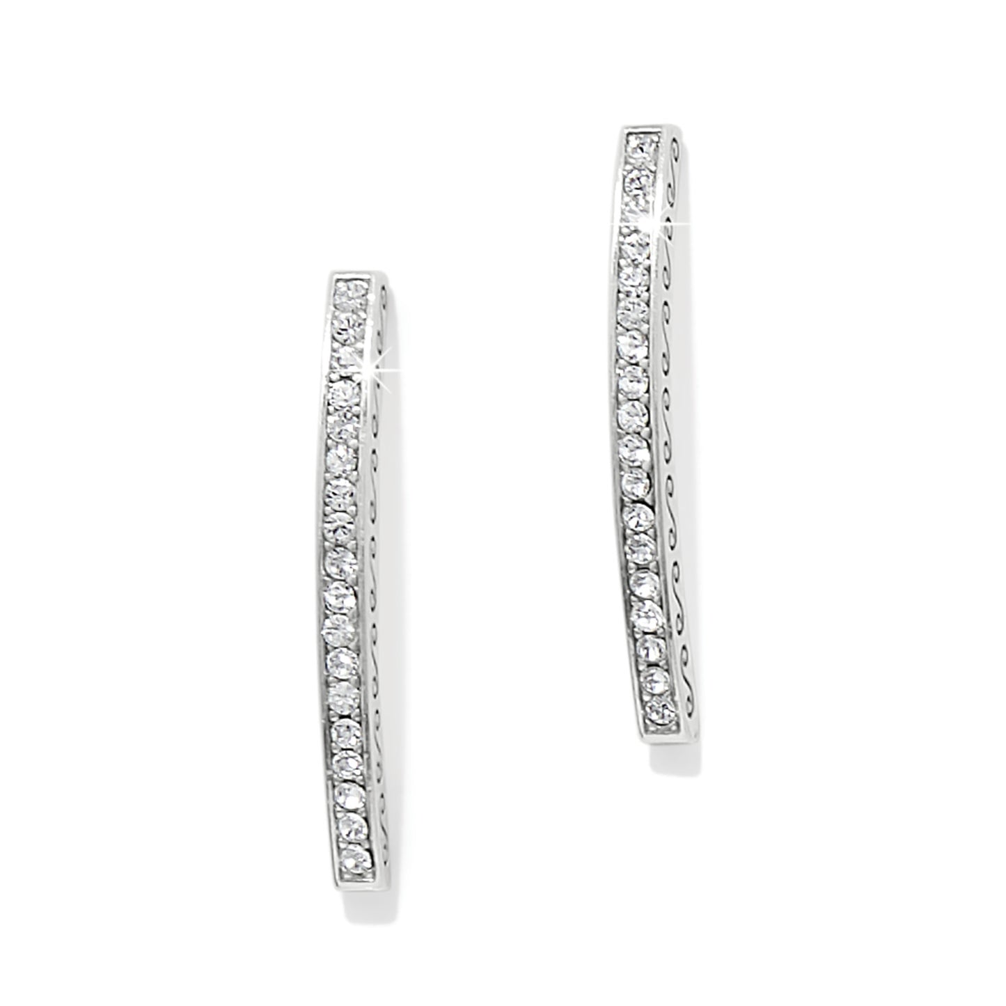 Meridian Geo Bar Post Earrings Silver