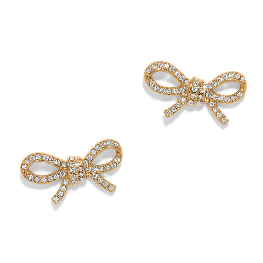 Illumina Bow Post Earrings Gold
