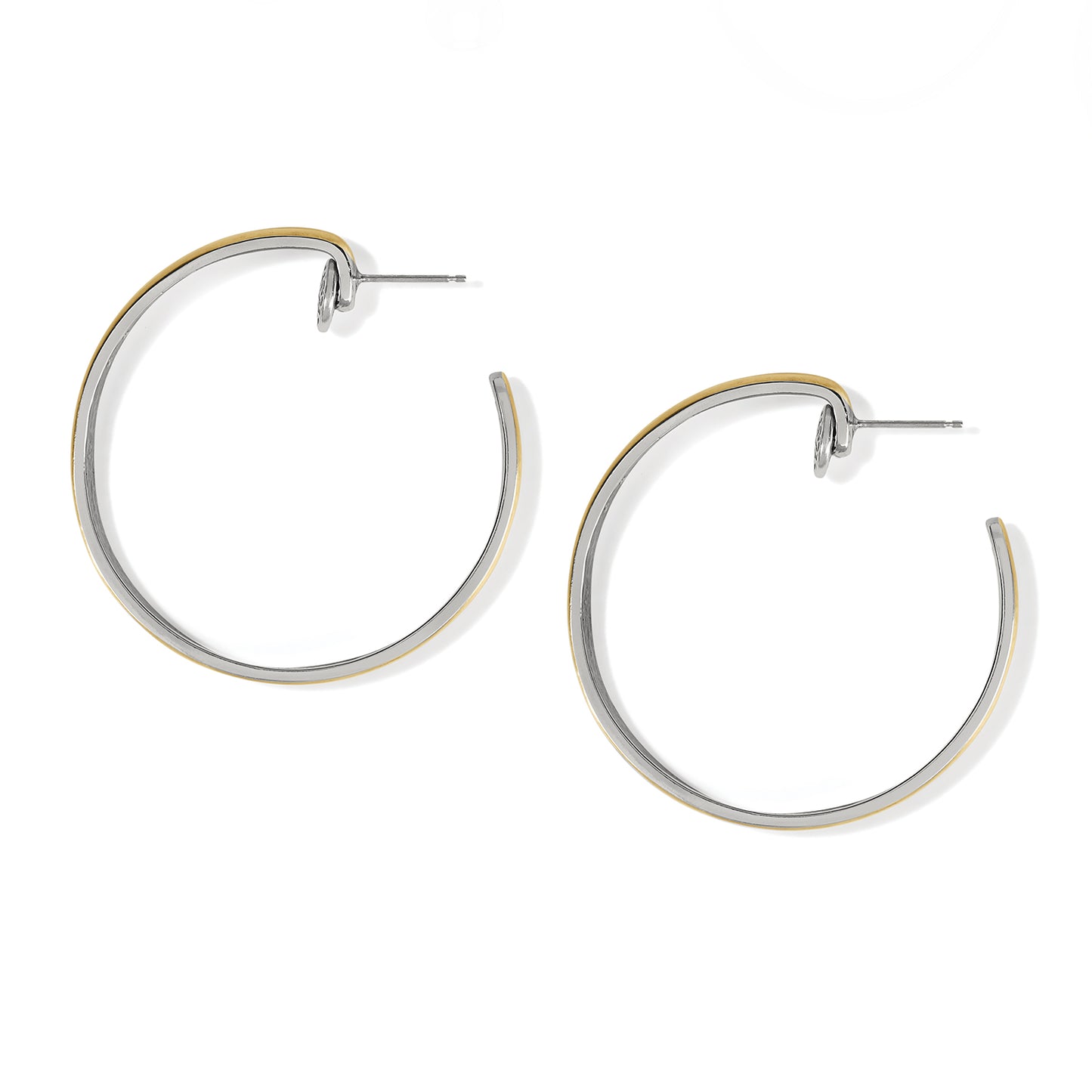 Ferrara Entrata Medium Hoop Earrings Gold/Two Tone