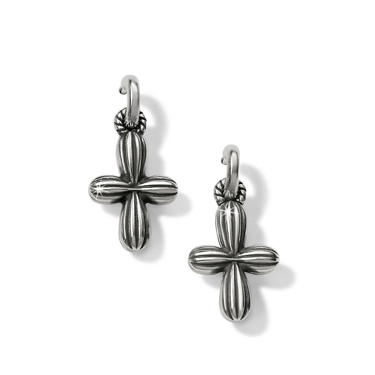 Ferrara Amphora Cross Post Hoop Earrings