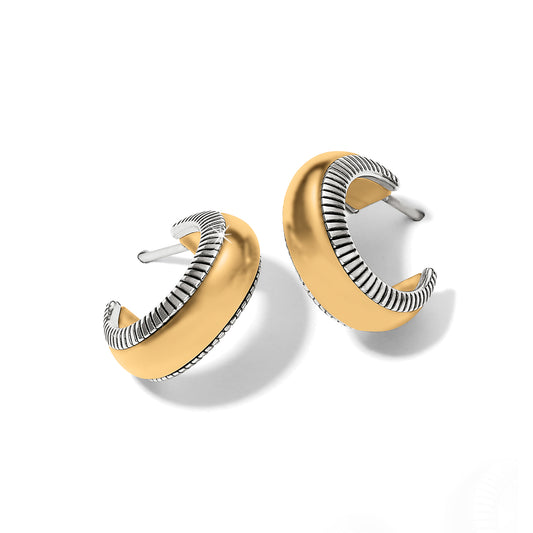 Interlok Noir Small Hoop Earrings Mixed Metal