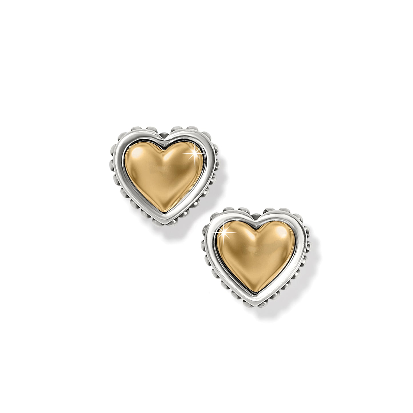 Pretty Tough Petite Heart Post Earrings Two Tone