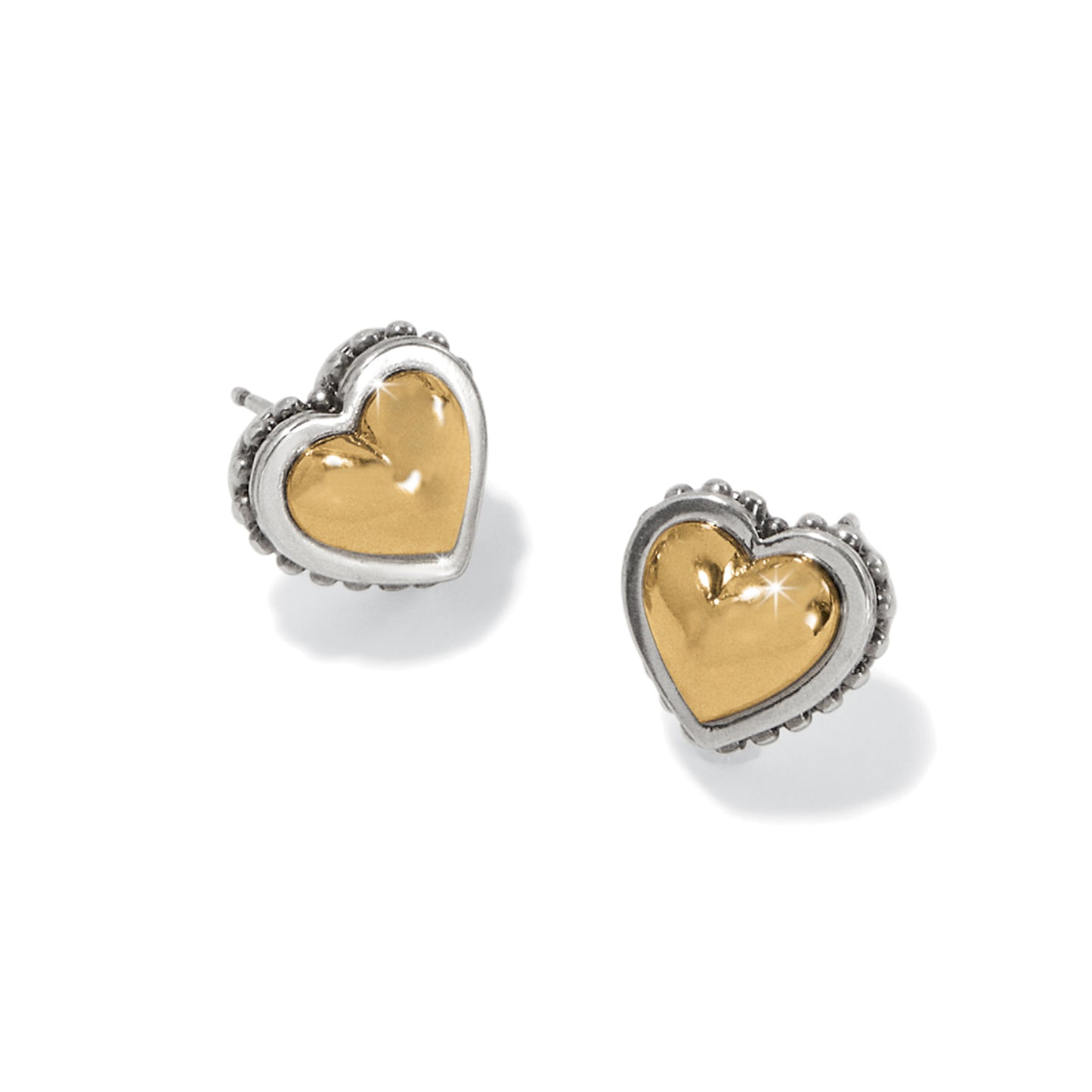 Pretty Tough Petite Heart Post Earrings Two Tone