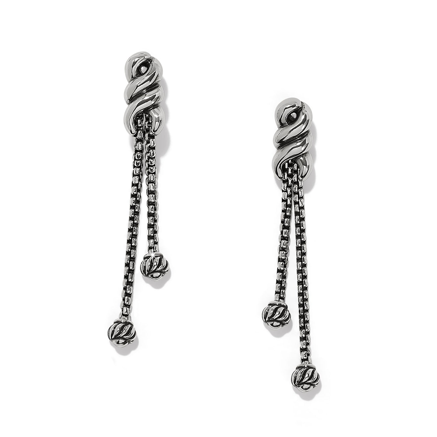 Interlok Twist Double Post Drop Earrings