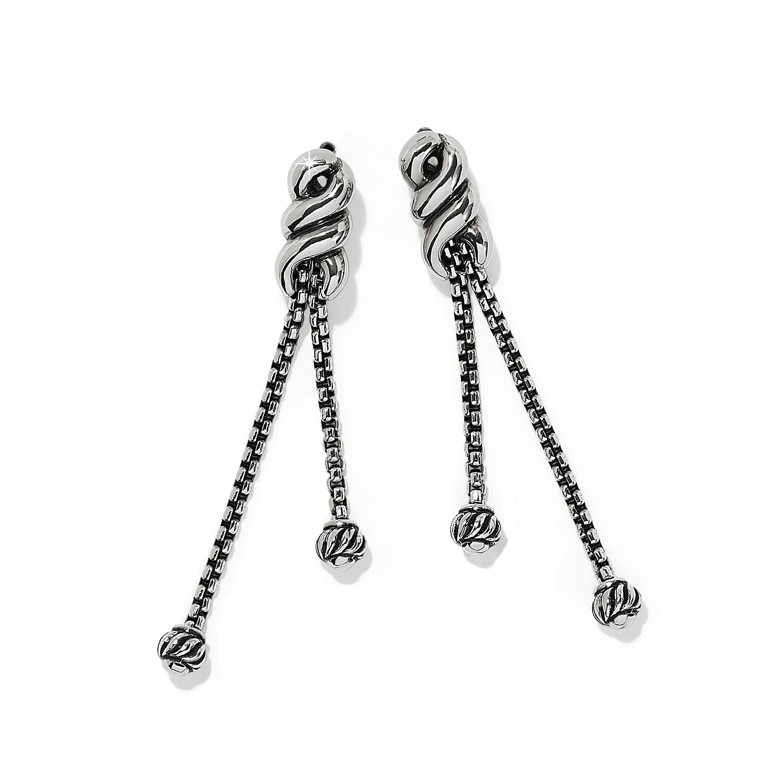 Interlok Twist Double Post Drop Earrings