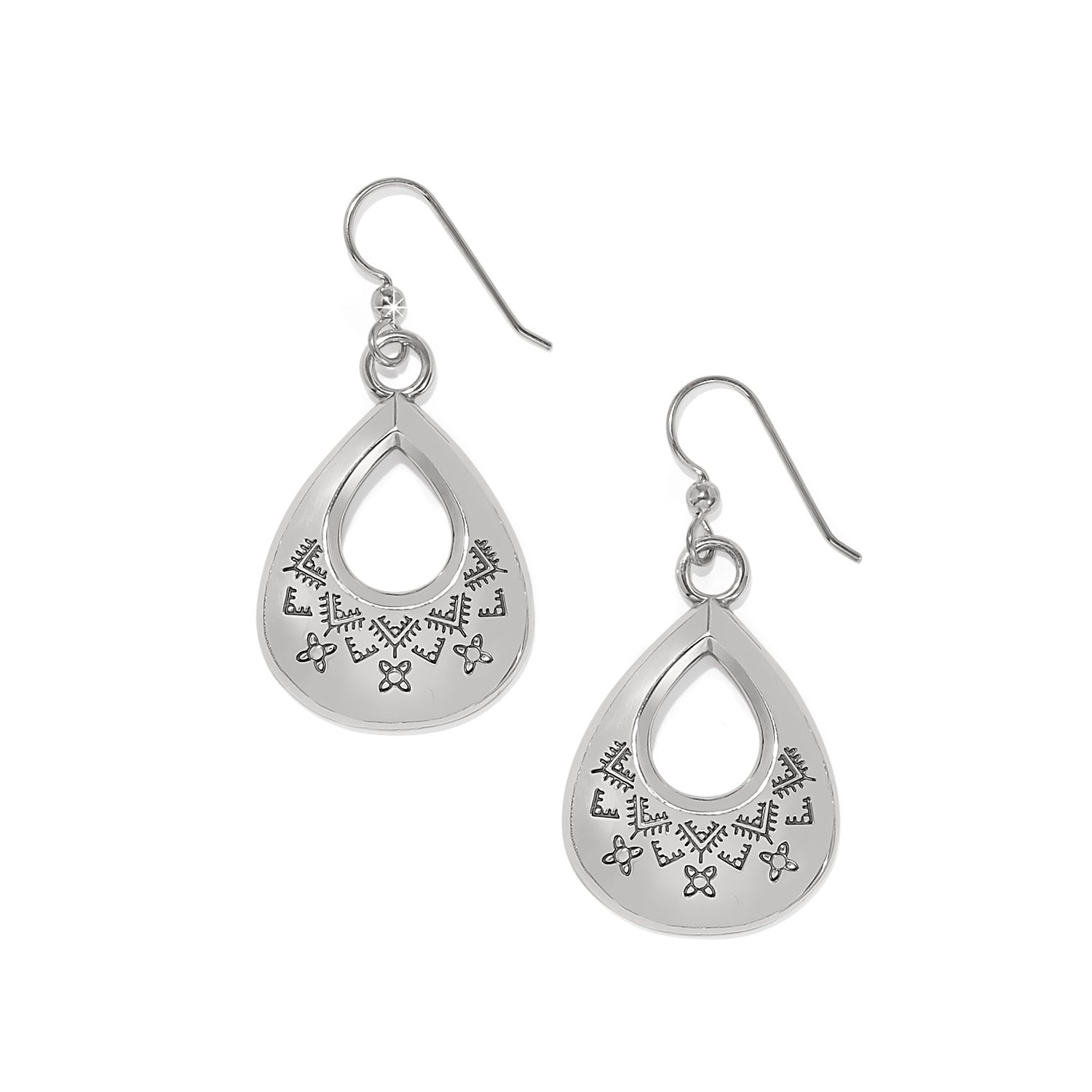 Mosaic Paseo Etch Teardrop French Wire Earrings