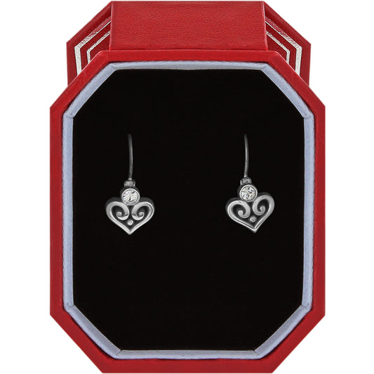 Alcazar Heart Leverback Earrings With Gift Box