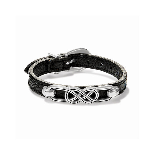 Interlok Braid Leather Bracelet Black