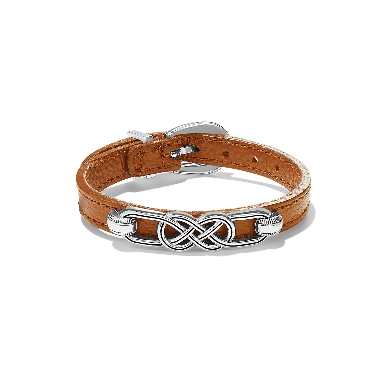 Interlok Braid Leather Bracelet Bourbon