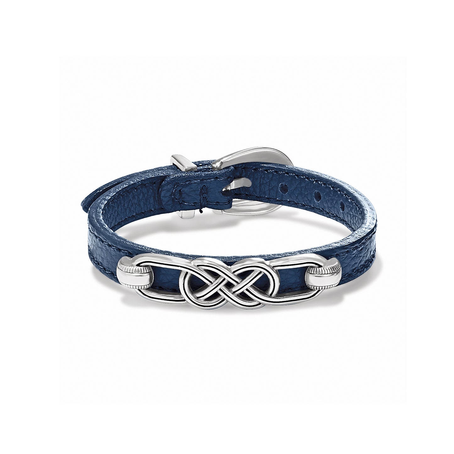 Interlok Braid Leather Bracelet French Blue