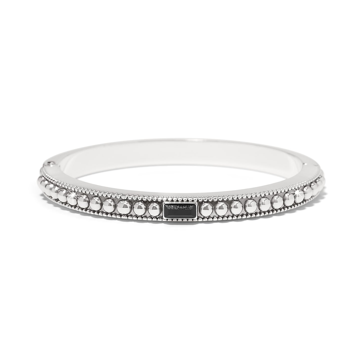 Pretty Tough Gem Hinged Bangle Black