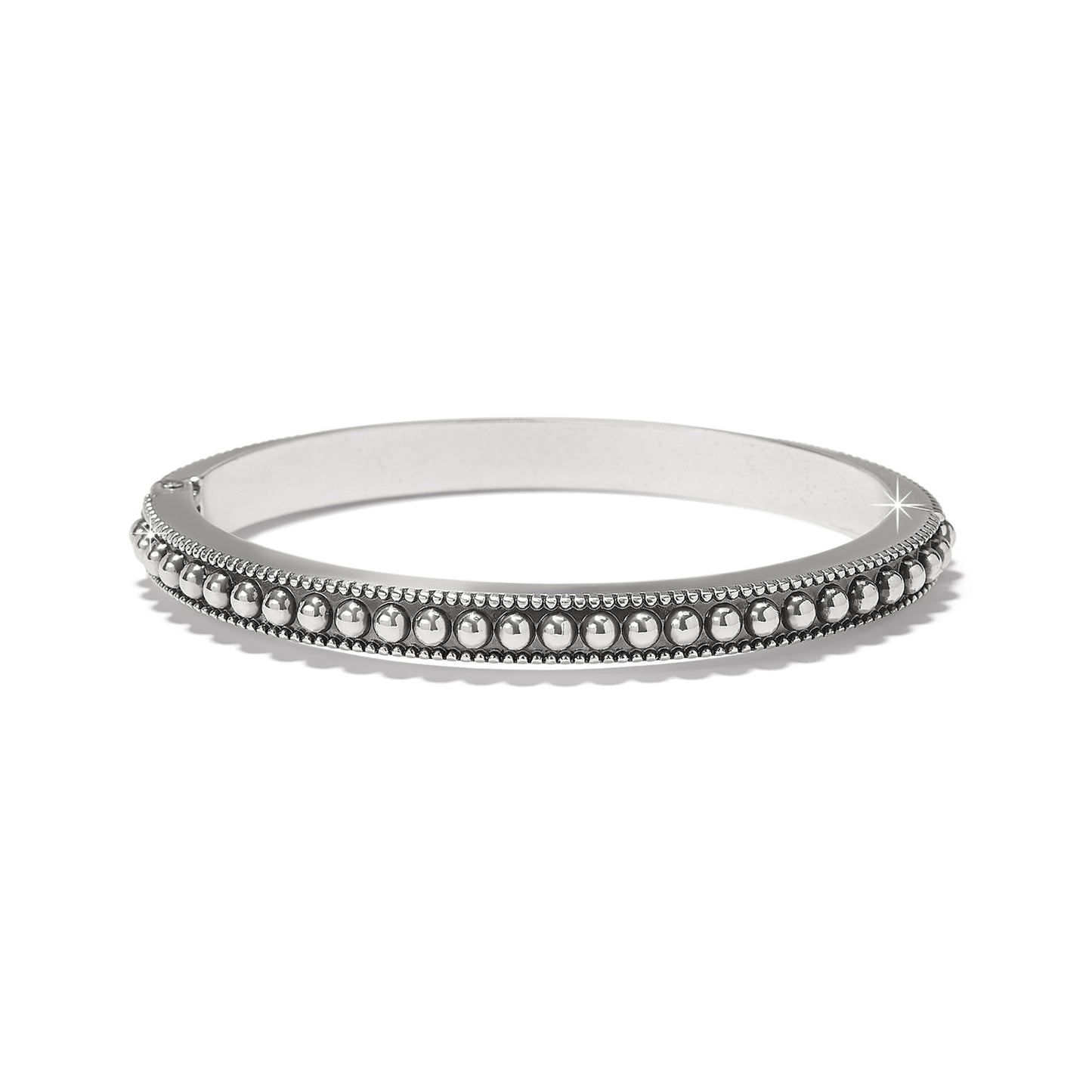 Pretty Tough Gem Hinged Bangle Black