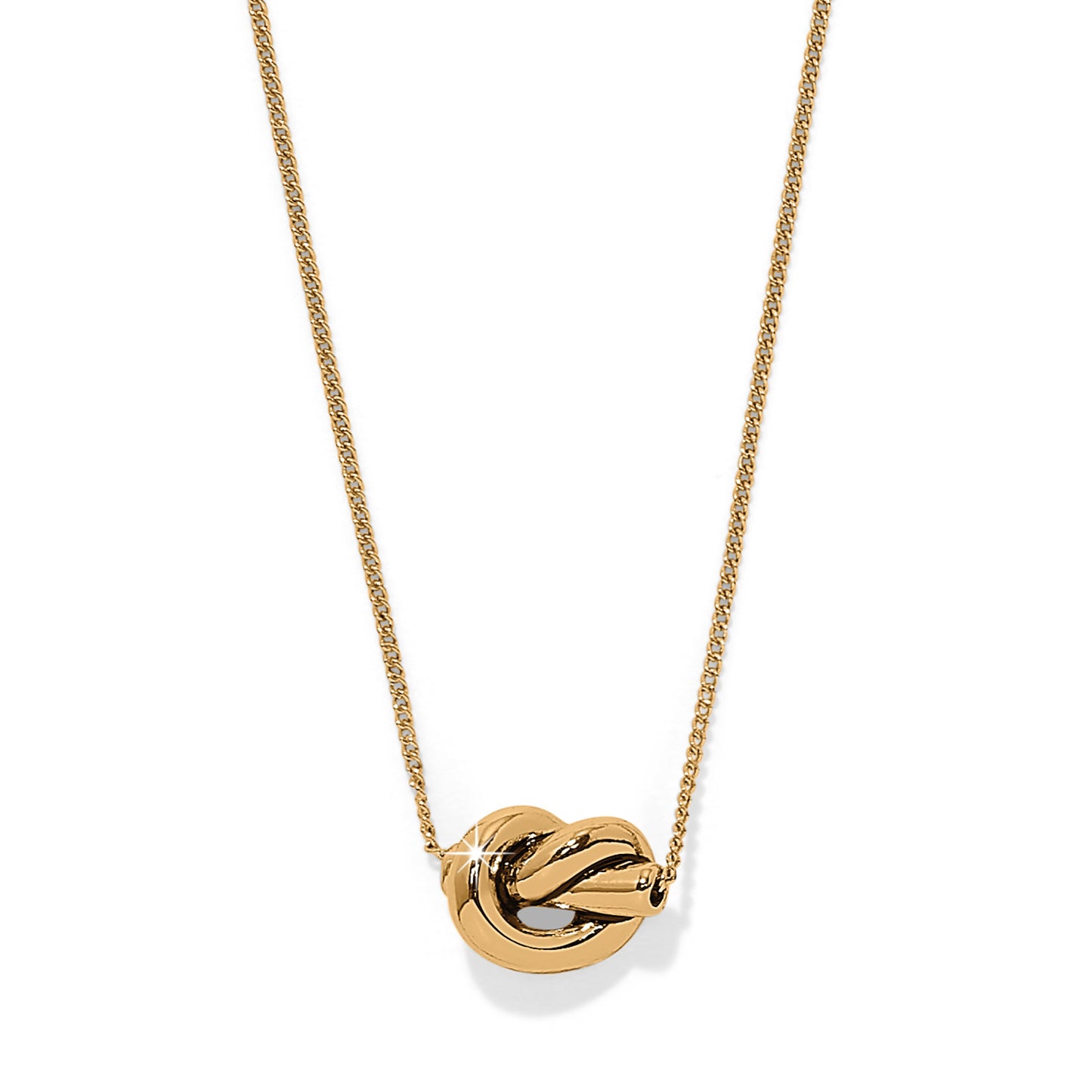 Interlok Single Knot Mini Necklace Gold