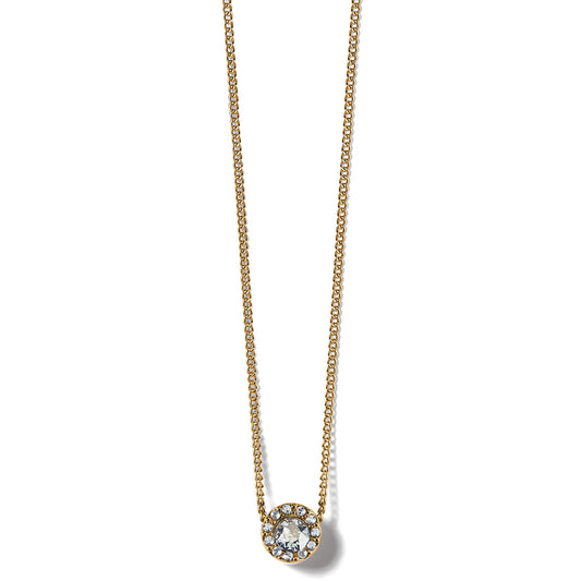 Illumina Solitaire Necklace Gold